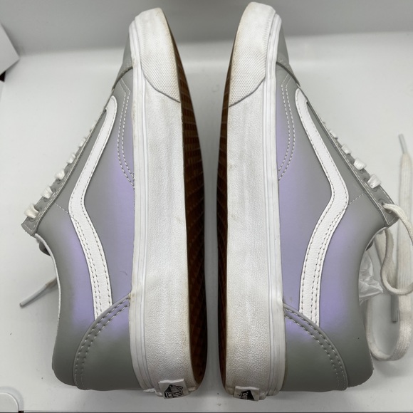 Vans Old Skool Metallic Iridescent Purple Lace Up Sneakers Women 8.5 Men 7 EUC - Picture 8 of 10